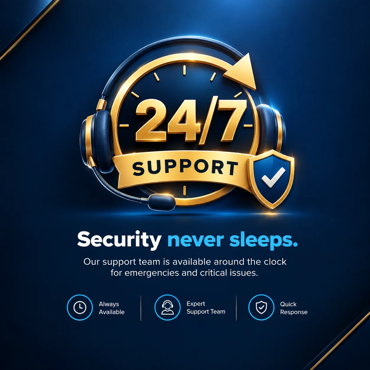 24/7 support emblem